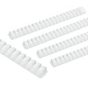 PATIKIL32mm(1-1/4”)プラスチック製バインディングコム10個21リングコムバインディングスパイン265枚収容レターサイズ紙束ノートカレンダー写真アルバムホワイト