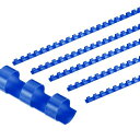 PATIKIL10mm(3/8”)プラスチック製バインディングコム50個入り21リングコムバインディングスパイン60枚収容レターサイズ用紙バインディング用ブルー