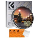 K&F CONCEPT 82MM クロスフィルター 可変式クロスフィルター 4本-8本クロス効果 効果フィルター 18層コーティング 薄枠 3枚クリーニングクロ...