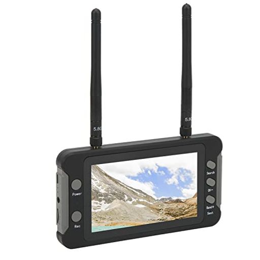 FPVモニター4.3インチIPS800x480解像度5.8GHz40CHDVR機能自動検索付きRCドローン表示画面ドローンクアッドコプター用1200mAhDIYFPVレシーバー