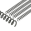 PATIKIL11mm(7/16インチ)プラスチックスパイラルバインディングコイル100個バインディングスパイラル80枚収容3:1ピッチバインディングスパイラルペーパーシートバインディング用ブラック