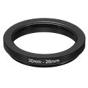 PATIKIL30MM-26MMメタルステップダウンリングカメラレンズフィルターアダプターリングアルミニウム製フィルターアダプターリングカメラレンズフード用黒