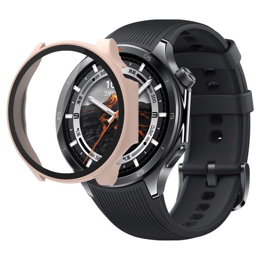 forOPPOWatchX2用ケースガラスフイルム一体型ケースPC+ガラス素材指紋防止耐衝撃装着簡単高透過率全面保護超薄型OPPOWatchX2カバー(ピンク) forOPPOWatchX2用ケースガラスフイルム一体型ケースPC+ガラス素材指紋防止耐衝撃装着簡単高透過率全面保護超薄型OPPOWatchX2カバー(ピンク)