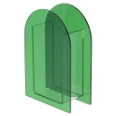 PATIKIL5x2x7”アクリル製花瓶アーチ型アクリル製フラワーベース透明な幾何学的なプラスチック製装飾用花瓶テーブルセンターピースホームデコレーション緑