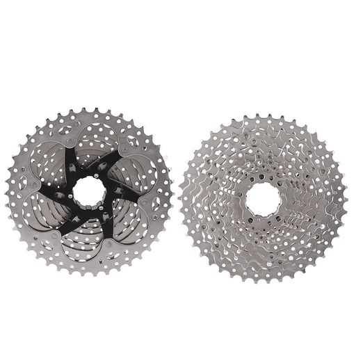 マルチプルフリーホイール自転車用フリーホイールカセット中空設計スプロケット9/10/11/12スピード32/36/42/46Tロードバイク耐久性パーツ高圧鋼板マウンテンバイクや自転車用(11S11-42Tシルバー)