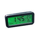 BluFied車用デジタル時計車載時計ソーラー電子時計4in1時刻/日付/温度/湿度表示車のカレンダー置き時計デジタル温度計LEDバックライト夜でも見える光発光時計夜光多機能ソーラー充電・USB…