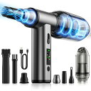 【2024超強力噴射・120000RPM吹き出し力】エアダスター 電動エアダスター エアーダスター 超強力 120000RPM吹き出し力 2段階風量調整 TYPE-C充電式 6000MAH大容量200分の連続使用 手動噴射 ミニブロワー 小型超軽量(4)