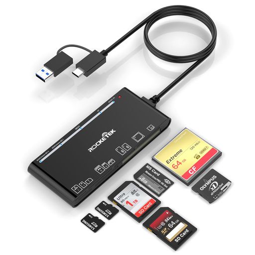 メモリーカードリーダー【2024最新安定高速チップ発売】7IN2TYPE-C/USB-SD/TF(MICROSD)/MS/CF/XDカードリーダーアダプターメモリーカードリーダーOTG対応高速転送IPHONE15PRO/MAX