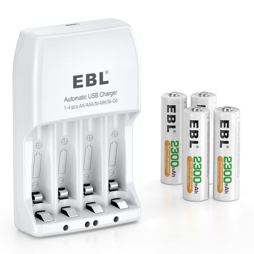 EBL単3電池充電器セット大容量単3充電式ニッケル水素単3充電器付き単3電池充電器セット EBL単3電池充電器セット大容量単3充電式ニッケル水素単3充電器付き単3電池充電器セット