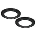 PATIKIL40.5mm-52mm金属ステップアップリング2個カメラレンズフィルターアダプターリングアルミニウムフィルターアダプターリングカメラレンズフード用ブラック