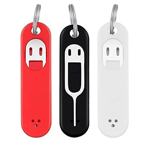 LIKENNY SIMカード リリースピン取り出しピン SIM解除 交換部品 取り出しピン 抜き出し スマホ用 SIMイジェクトピン 紛失防止 3本セット (キーホルダー付き )
