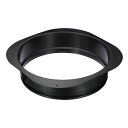 PATIKIL 300 MM ダクト接続フランジ 乾燥機通気壁プレート 正方形-ラウンド直線ダクトプレート 暖房 冷房 換気扇用 ブラック