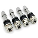 ホイール用 インサイドバルブ 4個 クランプインバルブ 汎用 タイヤバルブ インサイド用 全長45MM 金属製チューブレスバルブ 直型ストレート ショート 耐熱コア使用 タイヤバルブステム 自動車 TR43E