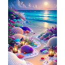 LEADINTOP ダイヤモンドアート 鮮やかな海景 30X40CM ダイヤモンドペインティング キット モザイクアート 人気 ビーズアート かわいい 初心者 ...