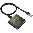LiNKFORLAN分配器1入力2出力高速1000MbpsギガビットRJ45ネットワークスプリッターギガビットLANケーブル2台同時使用Cat5Cat5eCat6Cat7Cat8対応USBケーブル日本語説明書付き