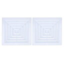 PATIKILスクエアエアベントカバー15.7x15.7”2個セットプラスチック製エアリターングリル壁またはパティオ用エアディフューザー自宅オフィス浴室キッチン...