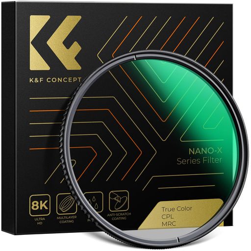 K F CONCEPT 49MM TRUE COLOR CPLフィルター 黄色被り解消可能 コントラスト 反射調整 高透過率 円偏光フィルター 両面28層コーティング 光学ガラス 撥水撥油キズ防止 (NANO-Xシリーズ)