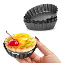 CYIMI エッグタルト型 6個 3インチ ミニタルトパン 取り外し可能な底 カップケーキケーキ マフィン型 ブリキパン ベーキングツール 再利用可能なキッシュ...