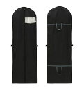 DIFEIUKIドレスバッグガーメントバッグ2本セット手提げスーツカバー透明窓付き型崩れ防止埃よけ撥水持ち運び洋服カバーコートスーツウェディングドレス収納冠婚葬...