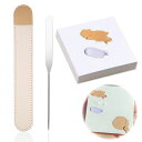 MAEXUSネイルツールペーパーパレットスパチュラ(2個セット)化粧品ツールステンレス製のスパチュラ使い捨ての色紙120枚調色ツール化粧試験紙レザーケース付きファンデーションスパチュラ