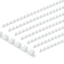 PATIKIL10mm(3/8インチ)プラスチック製バインディングコム200個21リングコムバインディングスパイン60枚収容レターサイズ紙束ノートカレンダー写真アルバム用ホワイト