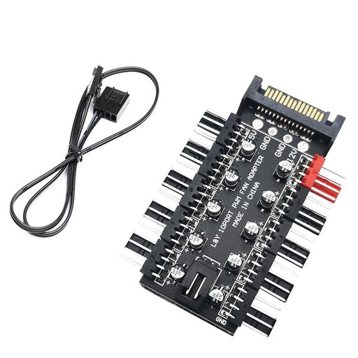 ファンハブCTRICALVERCPU冷却ハブ10ポート12V4ピンPWMハブ、SATAポート付き ファンハブCTRICALVERCPU冷却ハブ10ポート12V4ピンPWMハブ、SATAポート付き