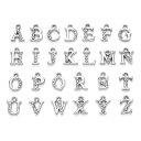 アルファベット チャーム 26個セット アクセサリー パーツ ネックレス ブレスレット 英字 ローマ字 基礎パーツ ジュエリー作り デコキット クラフト手芸 手...