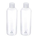 PATIKIL 300ML スクイズボトル 2本 補充可能 ディスペンシングボトル プラスチック フリップキャップ付き 旅行 世帯用 クリア(3)