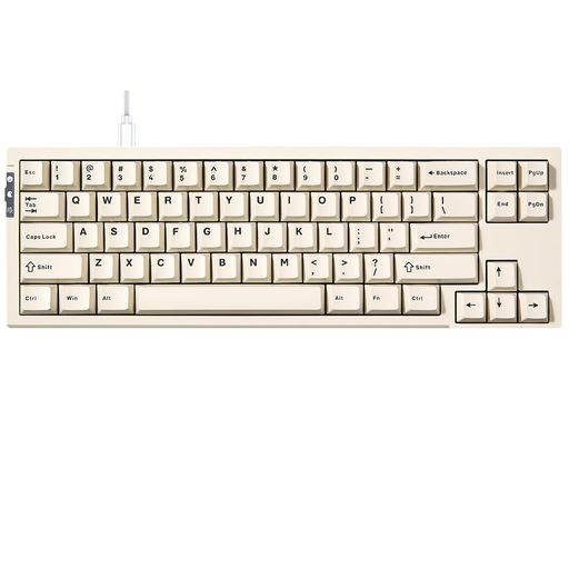 YUNZII RT68 ゲーミングキーボード メカニカル ラピッドトリガー TKL ゲーミング 磁気スイッチ RGB 有線 USB コンパクト 65%配列68キーノブ付きPBT キーキャップ 調節可能作動 (ベージュ OUTEMUスイッチ)