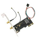 XIWAI ワイヤレスネットワークカードアダプター NGFF A/Eキー WIFIカード M.2 NGFF KEY-M NVME SSDアダプター AX200 WIFI 6 BLUETOOTH 5.1用(2)