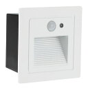 PATIKIL4000KLEDステップライト3W120V埋め込み式モーションセンサー階段ライトアルミ防水105lmウォームホワイト階段灯屋内外用ホワイトシェル