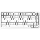 YUNZIIB7575%有線メカニカルキーボードホットスワップ対応ガスケット搭載RGBバックライト高耐久英語配列PBTキーキャップチェリープロファイルWin/Mac用(ホワイトRGBブルーグレータクタイルス…
