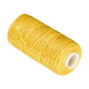 COCUD レザー縫製用糸 55ヤード 150D/1MM ポリエス テル ステッチ糸 イエロー - (用途:レザークラフトの縫製用)