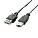 エレコム USBケーブル 延長 USB2.0 (USB A オス TO USB A メス) リバーシブルコネクタ 1M ブラック U2C-DE10BK(2)