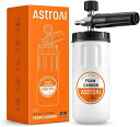 AstroAIフォームキャノン洗車用フォームガン容量1L1/4クイックコネクタープラグ付高圧洗浄機用圧力洗浄ガン用1.0mmノズル口径高発泡泡量調節可能オレンジラベル父の日