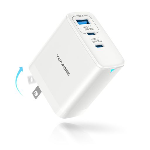 TOPADRE 40W ®Ŵ TYPE-C USB 󥻥 ޾߼ 3ݡ (USB-C*2+USB-A) 3 IN 1 ...