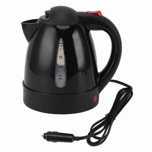 ポータブル車用電気ケトル、24V 250W 1000ML コーヒーメーカー湯沸かし器、キャンプ旅行車トラックケトル温水ヒーターボトル、お茶コーヒー作り用シガーライター加熱カップのサムネイル