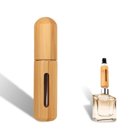 MAEXUS 香水アトマイザー スプレーボトル 香水 詰め替え香水ボトル 容量5ML 竹の殻のデザイン ワンタッチ補充アトマイザー 底部充填式 漏れない 持ち運び便利 旅行出張用 男女兼用