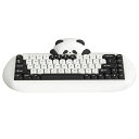 YUNZIIC68ワイヤレスメカニカルキーボードかわいいパンダ65%無線ホットスワップシリコーン人間工学ゲーミングキーボード三つモードBT5.0/2.4G/有線RGBバックライトNKROWin/Mac用