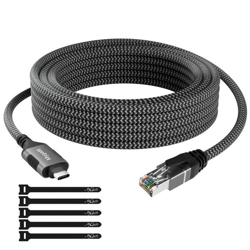 USB3.0 TYPE-C 有線LAN変換アダプタ USB-C イーサネット変換ケーブル RJ45ギガビット 26AWG OFC ナイロン コンパクトネットワークケーブル OTG 安定した接続タイプC インターネットケーブル MACBOOK