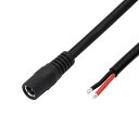 CERRXIAN DC電源ケーブル 5.5X2.1MM ジャック DCジャック付きケーブル DVR CCTVカメラ用 長さ1M 2個セット(F/赤黒)(2)