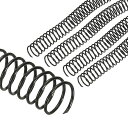 PATIKIL22mm(7/8インチ)プラスチックスパイラルバインディングコイル20個バインディングスパイラル190枚収容3:1ピッチバインディングスパイラル黒