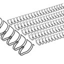 PATIKIL14mm(9/16”)ダブルループワイヤーバインディングコム20個入りのメタルツインループバインディングコイル120枚収容可能2:1ピッチ21リングバインディングスパイン黒