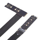 NFHK NGFF M-KEY NVME オス-メス延長PCI EXPRESSケーブル 30CM 直角タイプ 90度 PCI-E 4.0 メインボードSSD 2230/2242/2260/2280用(2)