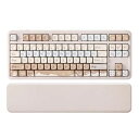 YUNZII B87 ワイヤレスメカニカルキーボード ゲーミングキーボード BT5.0/2.4G/USB-C NKRO QMK/VIAソフトウェアカスタム MOAキーキャップ ガスケット RGB リストレスト WIN/MAC用 (バター(2)