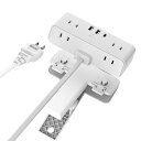 エムサイン(MSCIEN) 電源タップ クリップ 延長コード 2M USB付き 1個USB-C 2個USB-A 6個AC口 はさめる USB コンセント タップ テーブルタップ たこあしコンセント タコ足配線 分岐 スイングプラグ 壁掛け 卓上 おしゃれ(2)