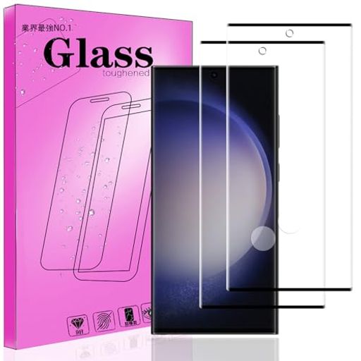 対応 GALAXY S24 ULTRA 5G フィルム 【2枚ガラスフィルム】FOR GALAXY S24 ULTRA 5G 用の強化保護ガラス FOR GALAXY S24 ULTRA 5G 曲面 ブラックエッジガラスフィルム