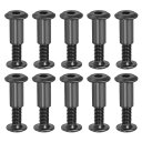 PATIKIL六角穴付きボルトソケットキャップねじM6x16mm六角シカゴネジ10セットバインディングスクリューポスト接続用六角ドライブソケットキャップボルトナットスクラップブックレザーベ…