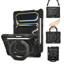 ACEMO IPAD PRO 11インチ ケース 2024 IPAD PRO M4 ケース 保護フィルム付き 360度回転 耐衝撃 全面保護 ペン収納 PENCIL 2/ PENCIL PRO ワイヤレス充電対応 バンド&ショルダー ストラップ 肩掛け(2)