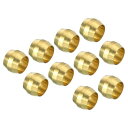 PATIKIL 6 MMチューブ外径 真鍮圧縮スリーブフェルール 20個 真鍮フェルール継手 真鍮圧縮継手詰め合わせキット